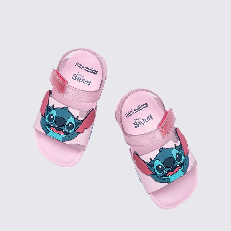 Mini Melissa Flowing Sandal + Stitch Baby Pink