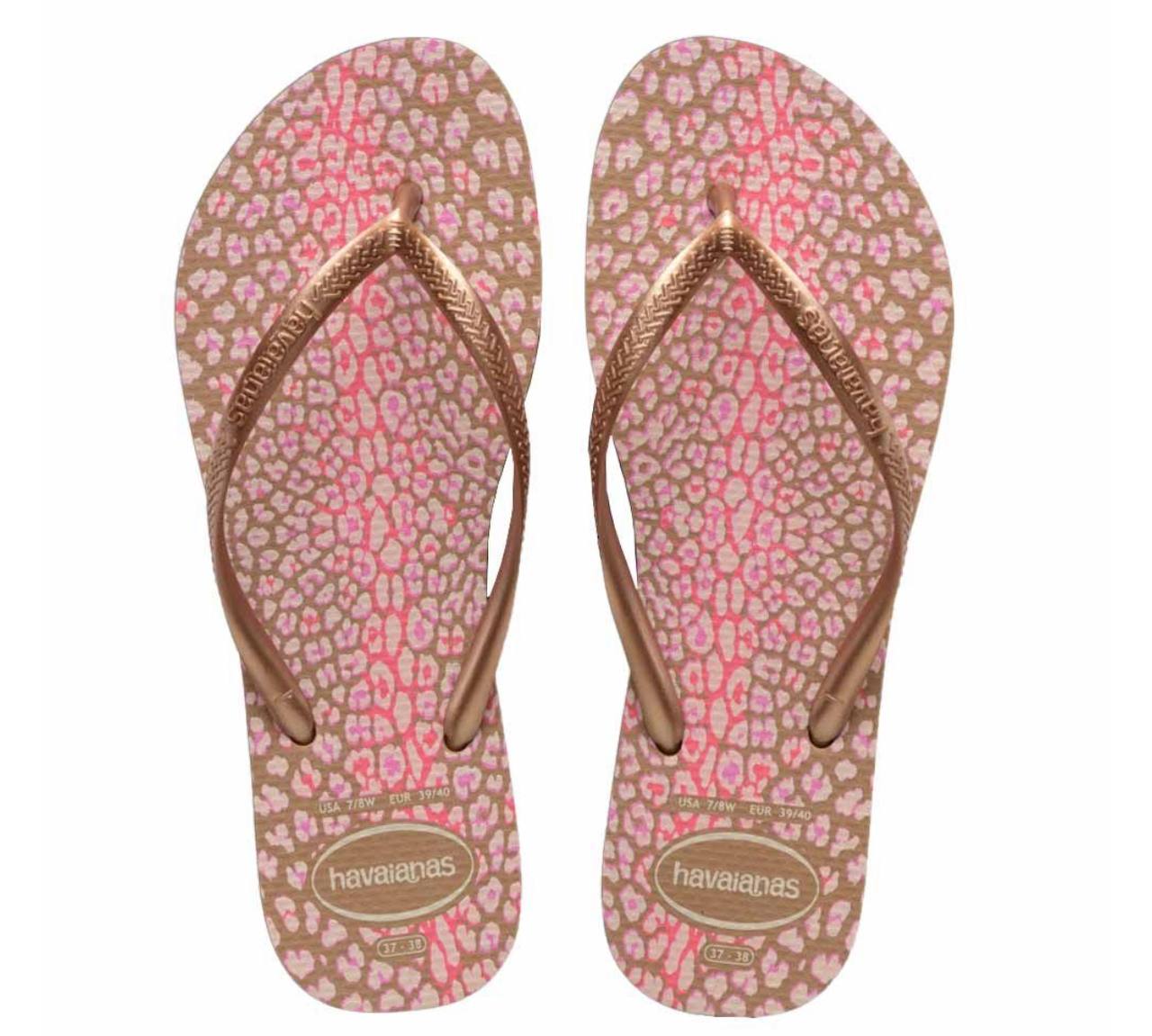 Havaianas Slim Animal Rose Gold