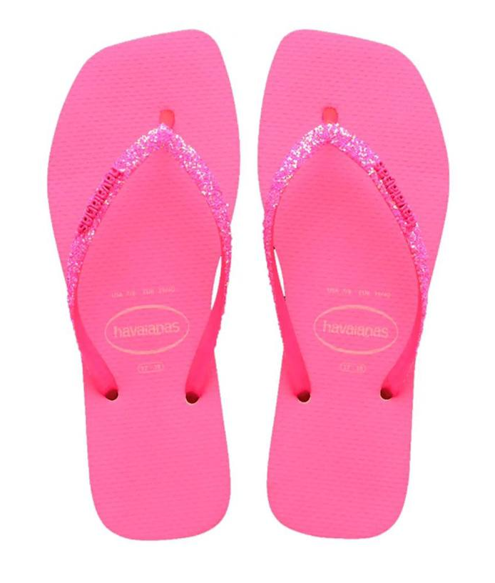 Havaianas Square Glitter Neon Pink