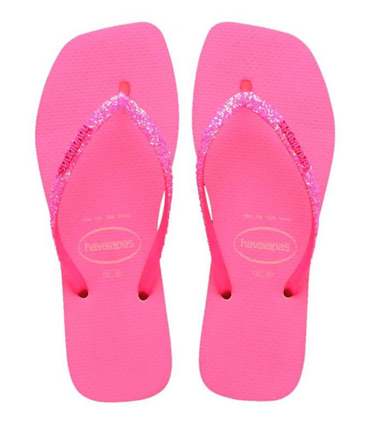 Havaianas Square Glitter Neon Pink