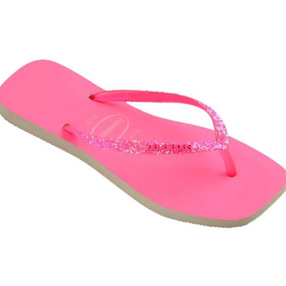 Havaianas Square Glitter Neon Pink