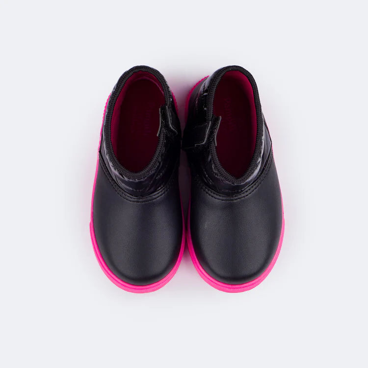 Children's Pom Pom Comfy Black Pink
