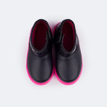 Children's Pom Pom Comfy Black Pink