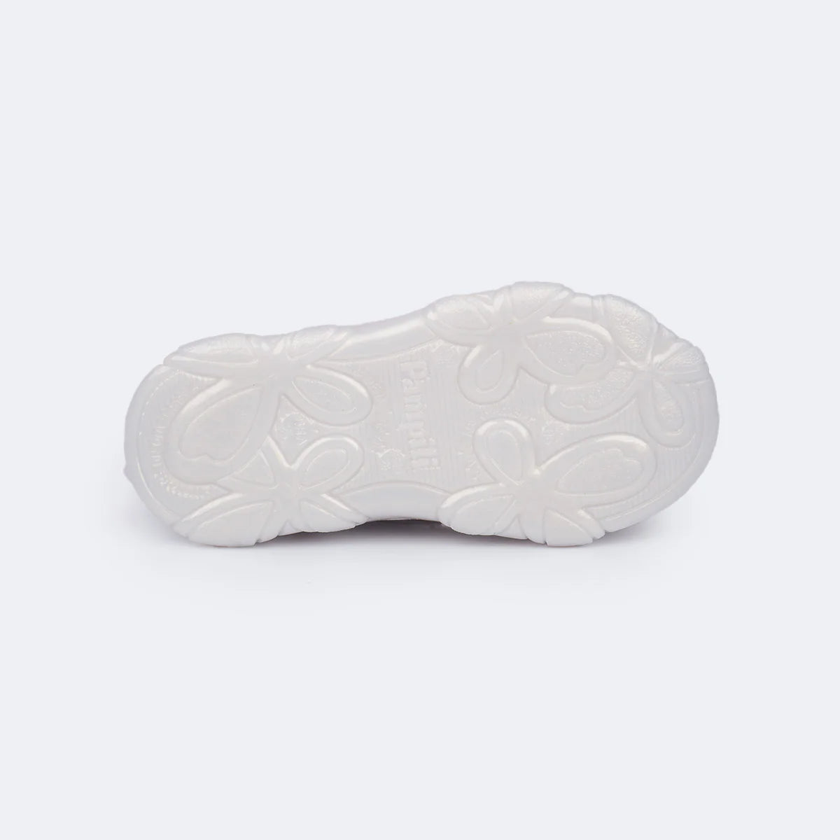 Liz Girls' Led Sneakers with Pearly Butterflies in Nude