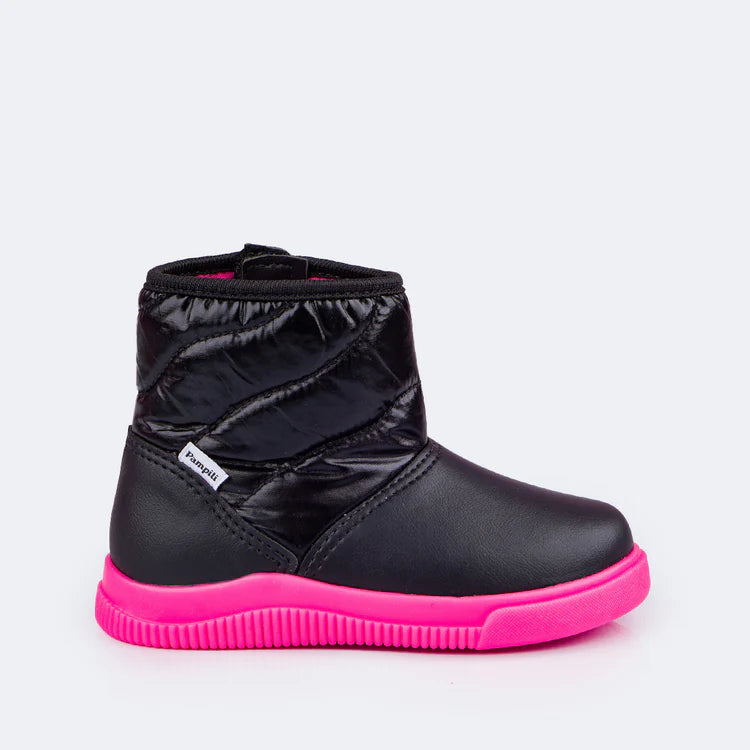 Children's Pom Pom Comfy Black Pink