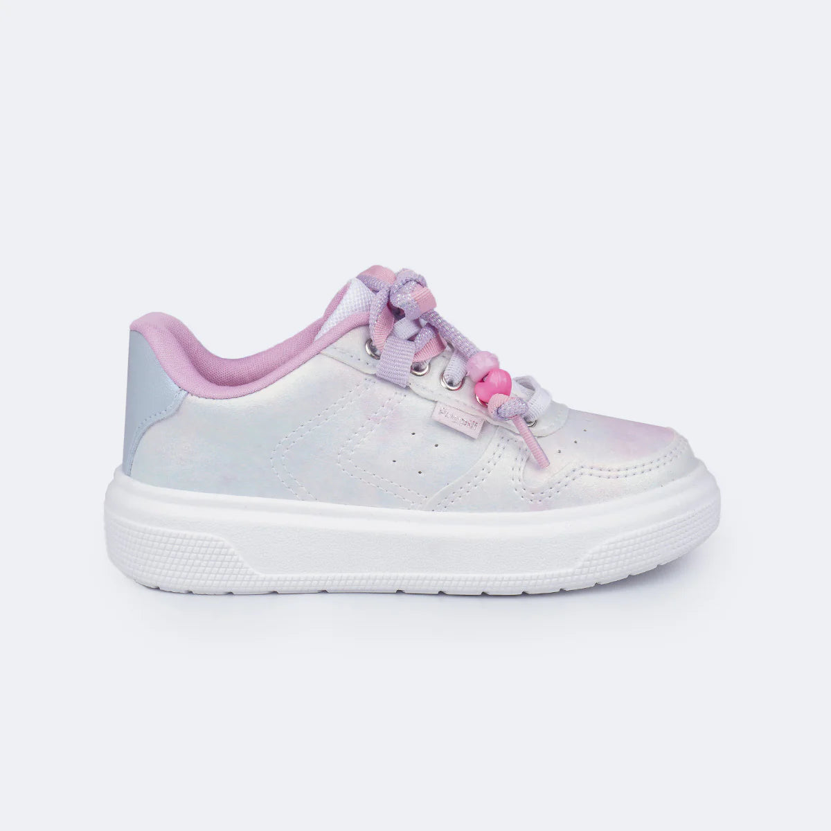 Customize Girls' Sneakers with Laces and Beads Tie Dye