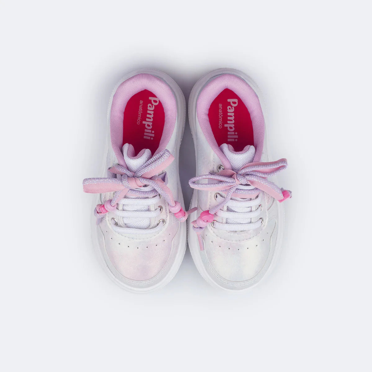 Customize Girls' Sneakers with Laces and Beads Tie Dye