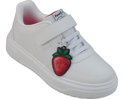 Pampili White Strawberry Children's Sneakers
