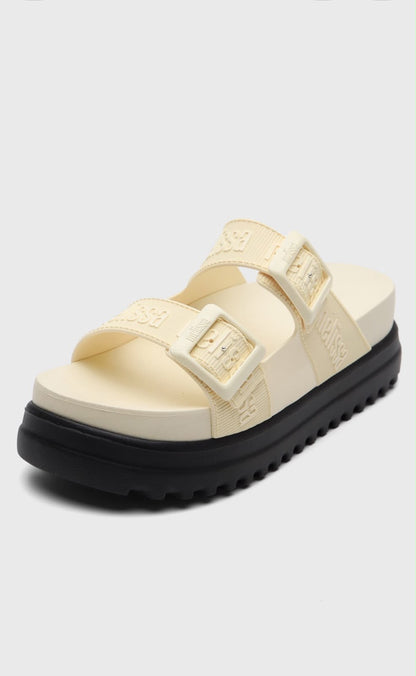 Melissas Cozy M Lover Platform Buttercream Slides