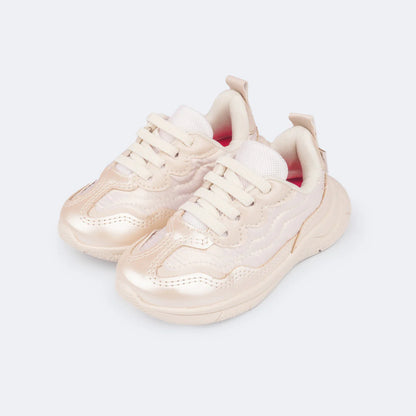 Mini Soft Pearly Nude Girls' Sneakers