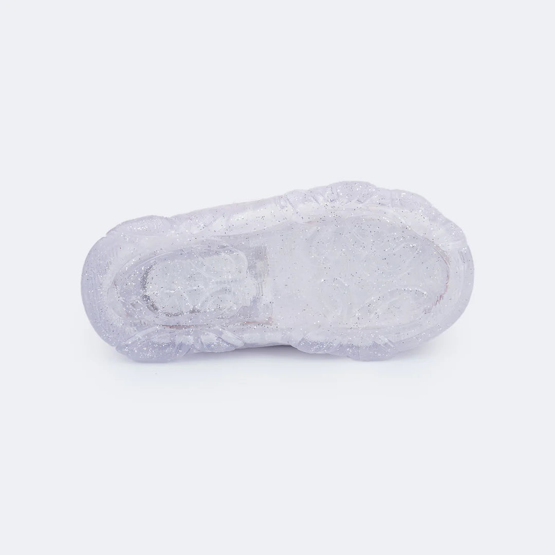 Liz Children's LED Sneakers with Mermaid Tail Light White