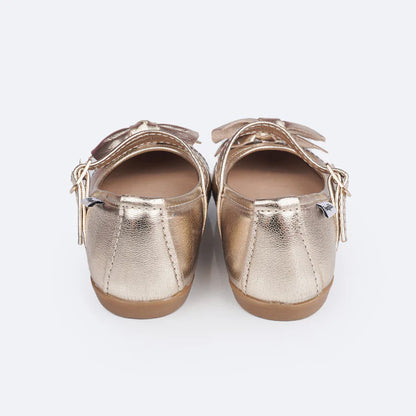 Pampili Mini Mariah Children's Shoes with Golden Knot Bow