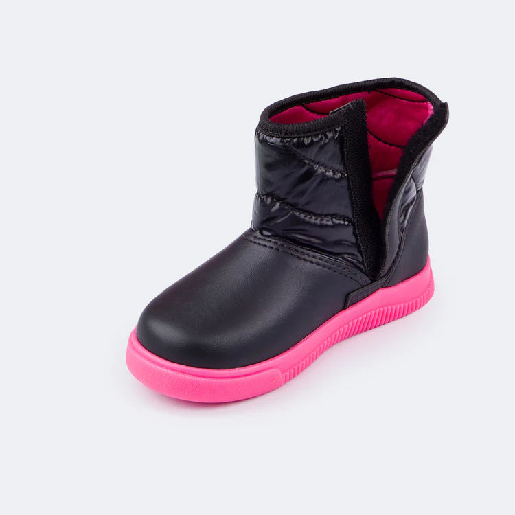 Children's Pom Pom Comfy Black Pink