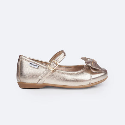 Pampili Mini Mariah Children's Shoes with Golden Knot Bow