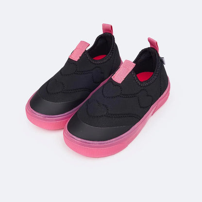 Pampili Yumi Heart Black/Pink Sneakers