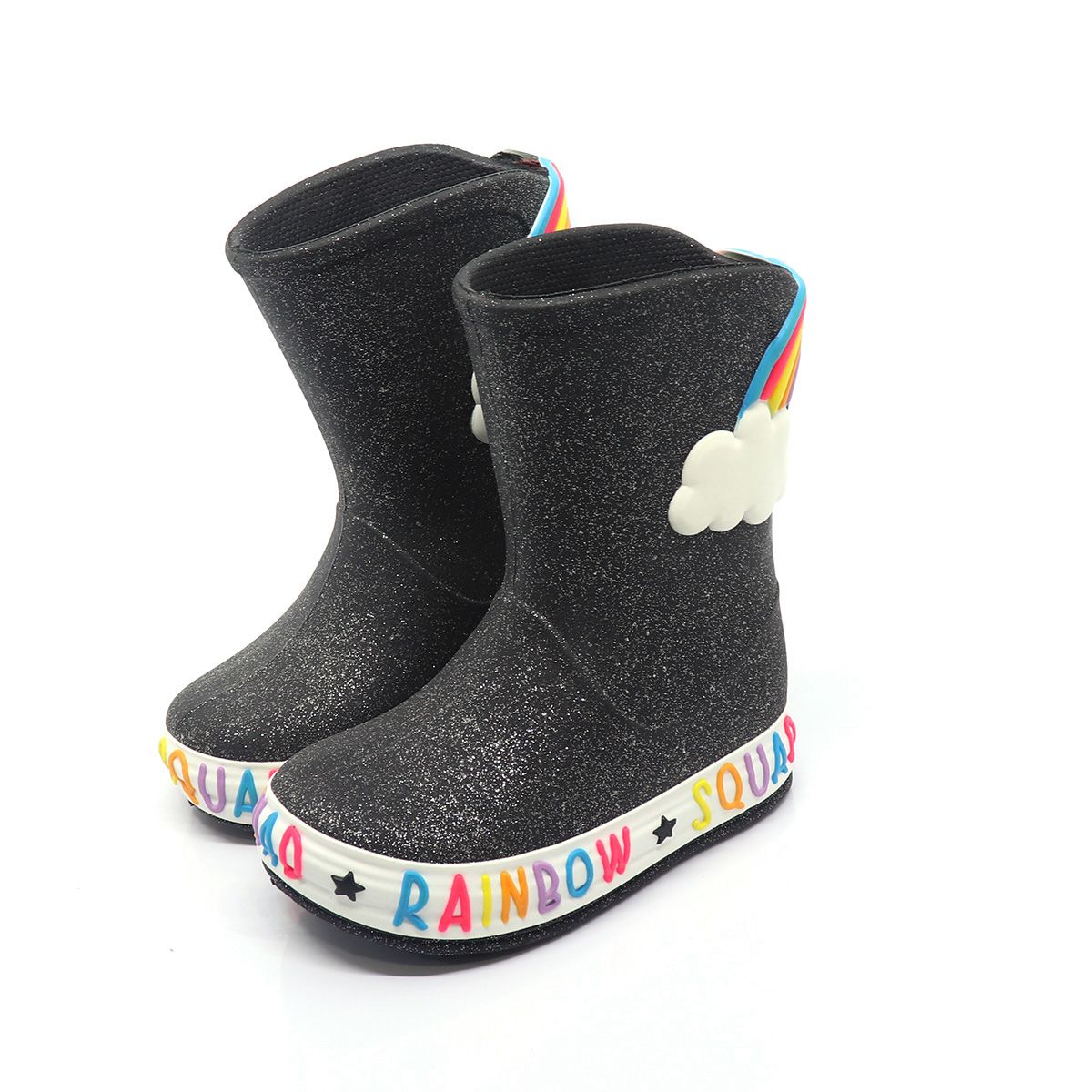 Plugt Rainbow Black Boots