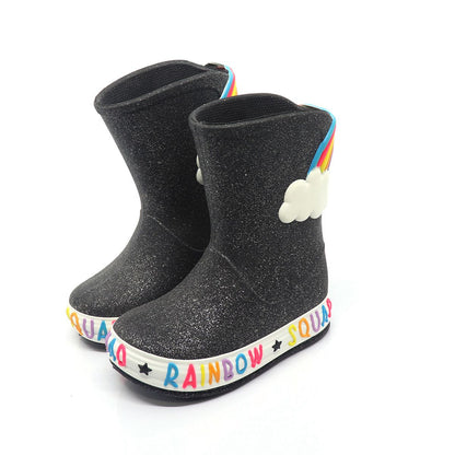 Plugt Rainbow Black Boots