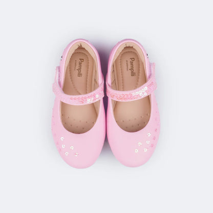 Pampili Ballerina Children's Shoes with Pink Mermaid Tail