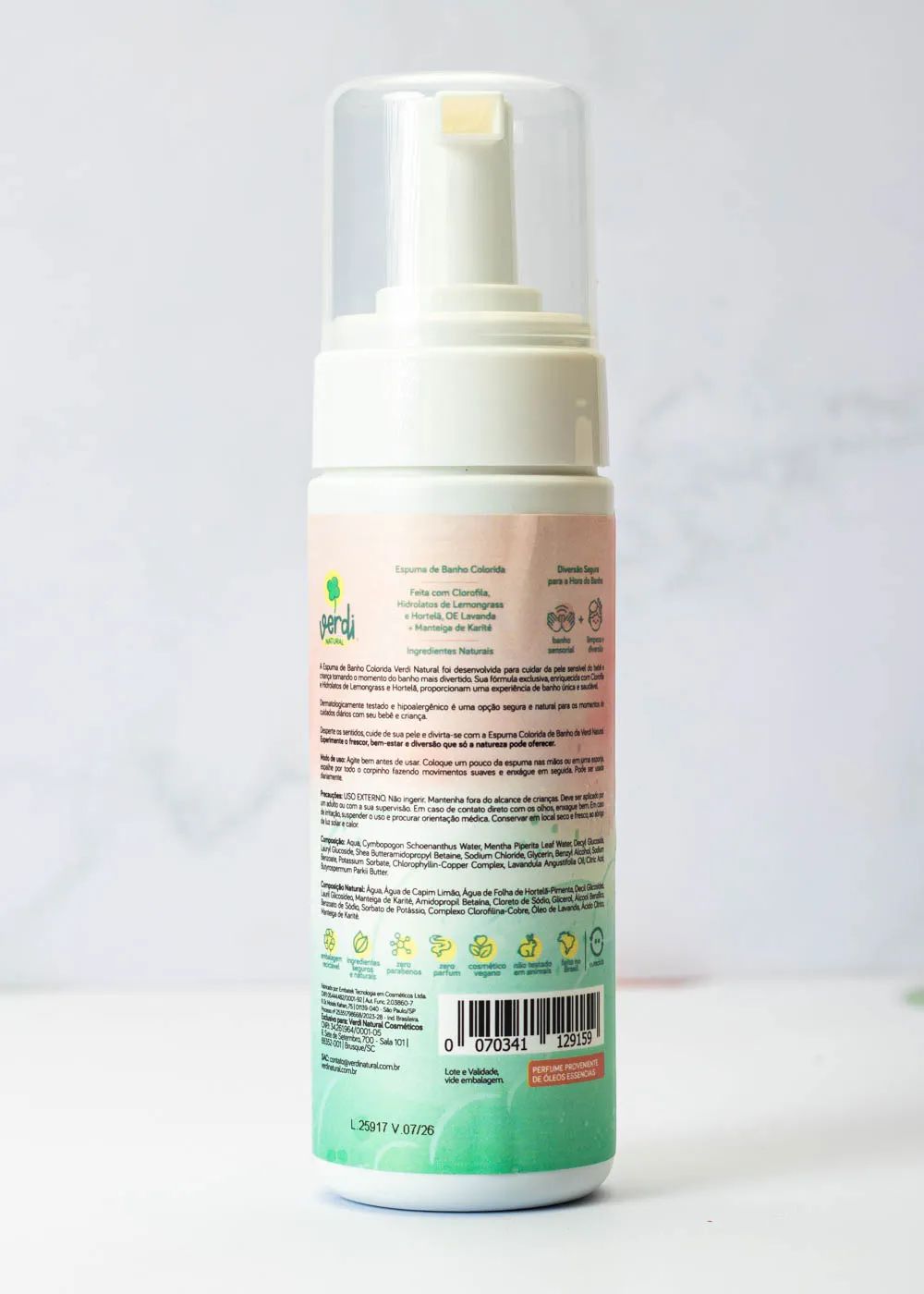 Verdi Natural and Coloured Bath Foam