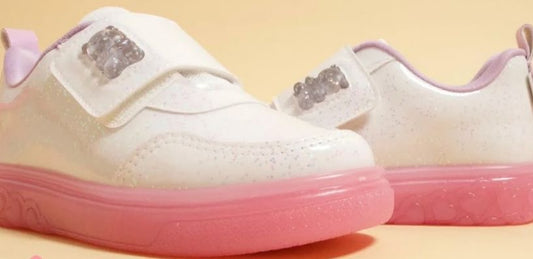 Pampili Bear Led White Sneakers