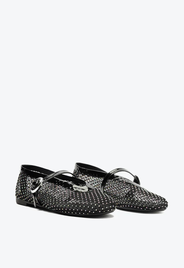 Anacapri Megan Doll Strass Black Ballerina