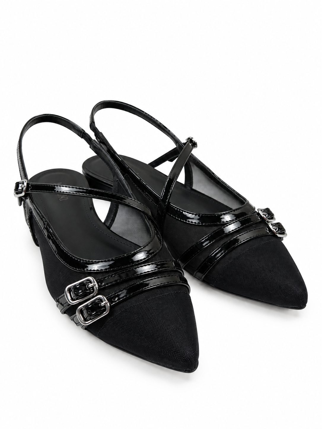 Anacapri Slingback Mary Jane Pointed-Toe Black