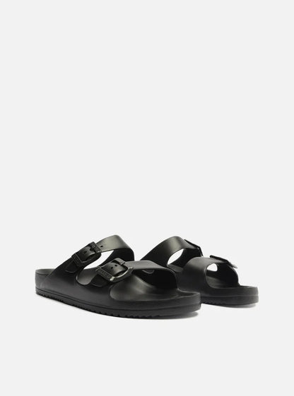 Black Slide Flatform Straps Brizza