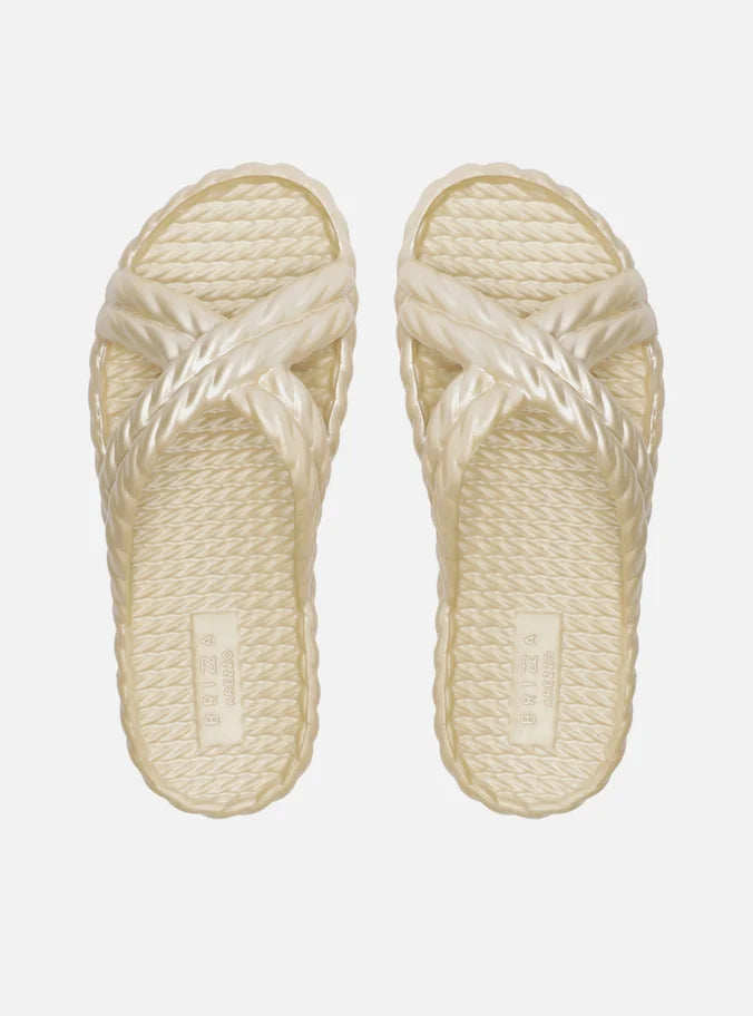 Brizza Arezzo Gold Morroco Flat Sandal