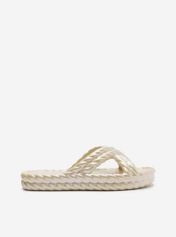 Brizza Arezzo Gold Morroco Flat Sandal
