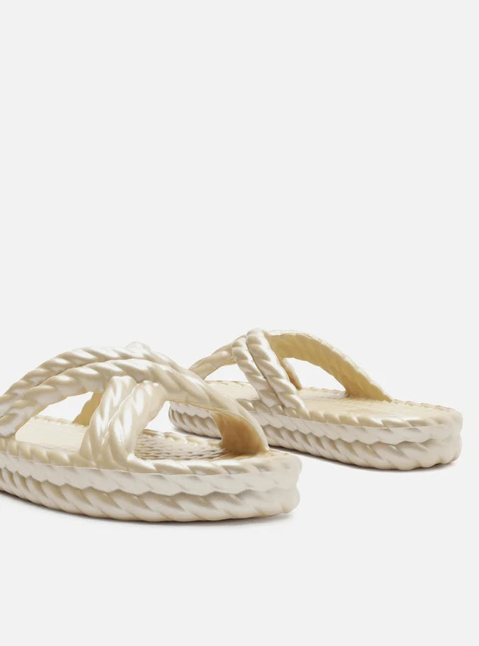 Brizza Arezzo Gold Morroco Flat Sandal