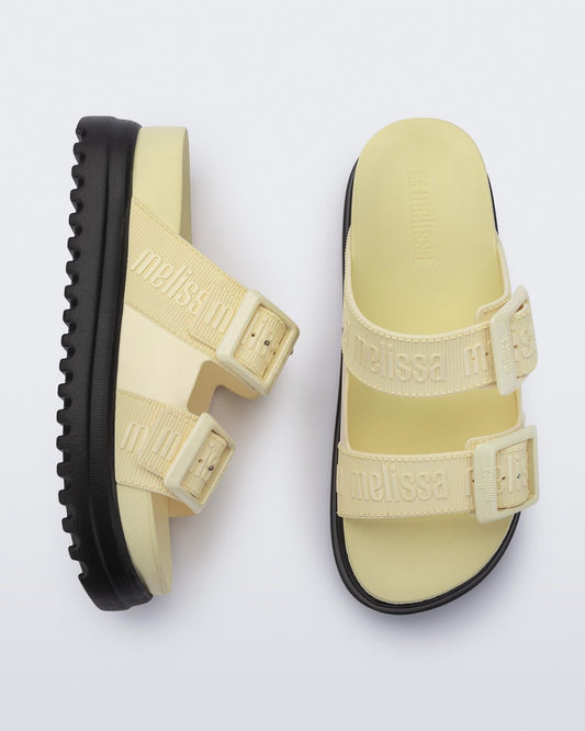 Melissas Cozy M Lover Platform Buttercream Slides