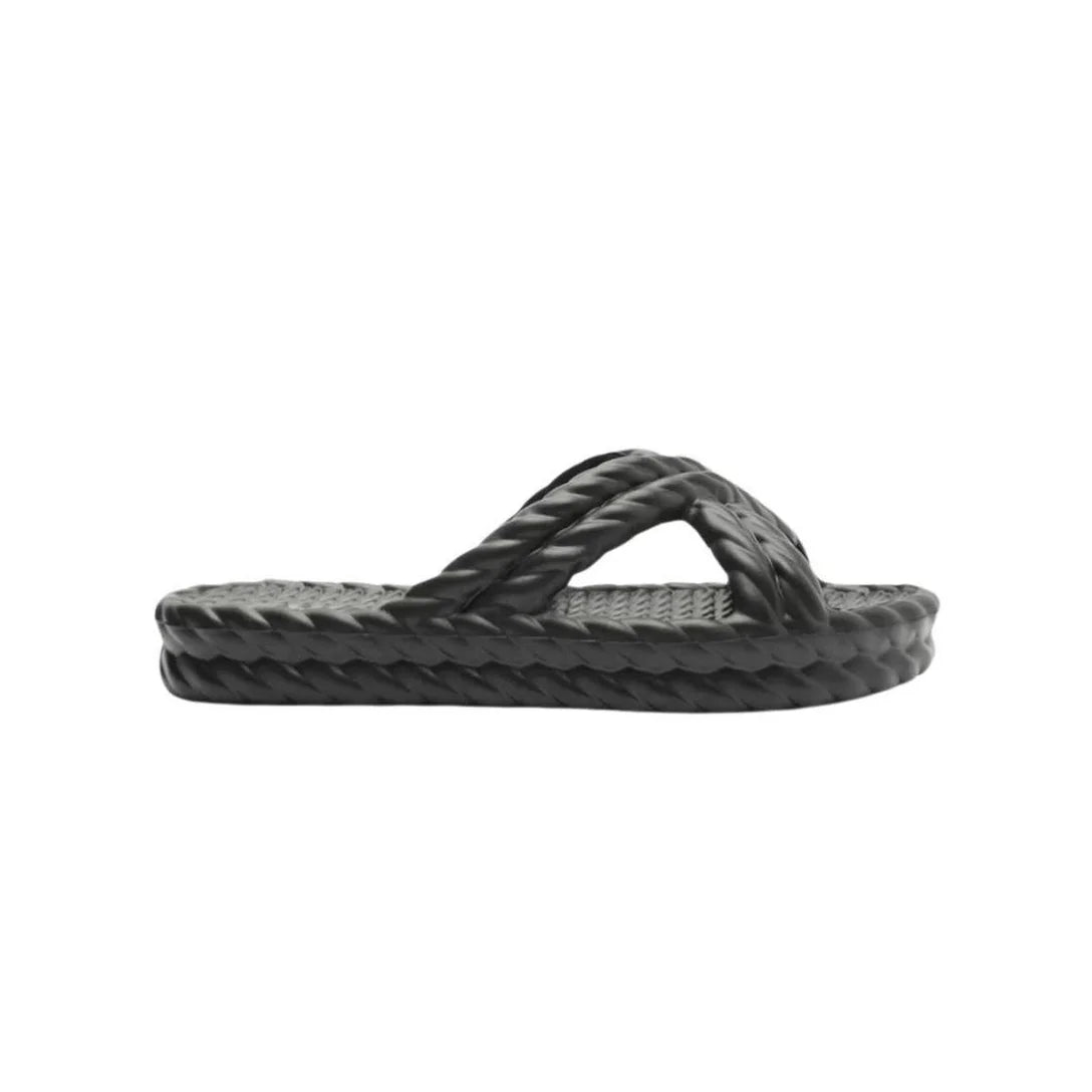 Brizza Arezzo Black morocco flat sandal