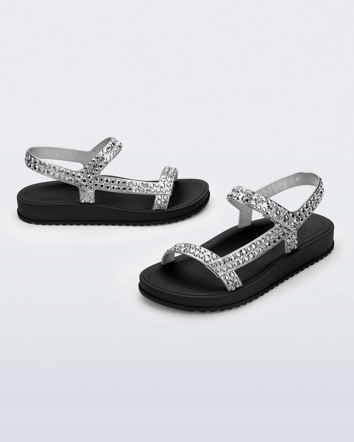 Melissas Lust Black/Silver Sandals
