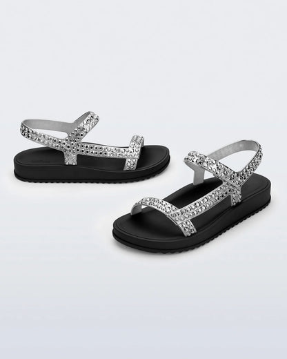 Melissas Lust Black/Silver Sandals