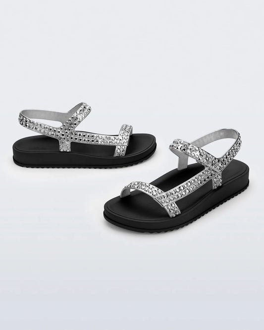 Melissas Lust Black/Silver Sandals