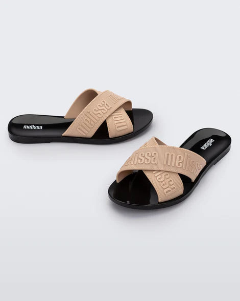 Melissas M Lover Slides black/beige