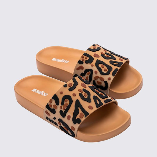 MELISSAS ANIMAL PRINT SLIDE beige/back