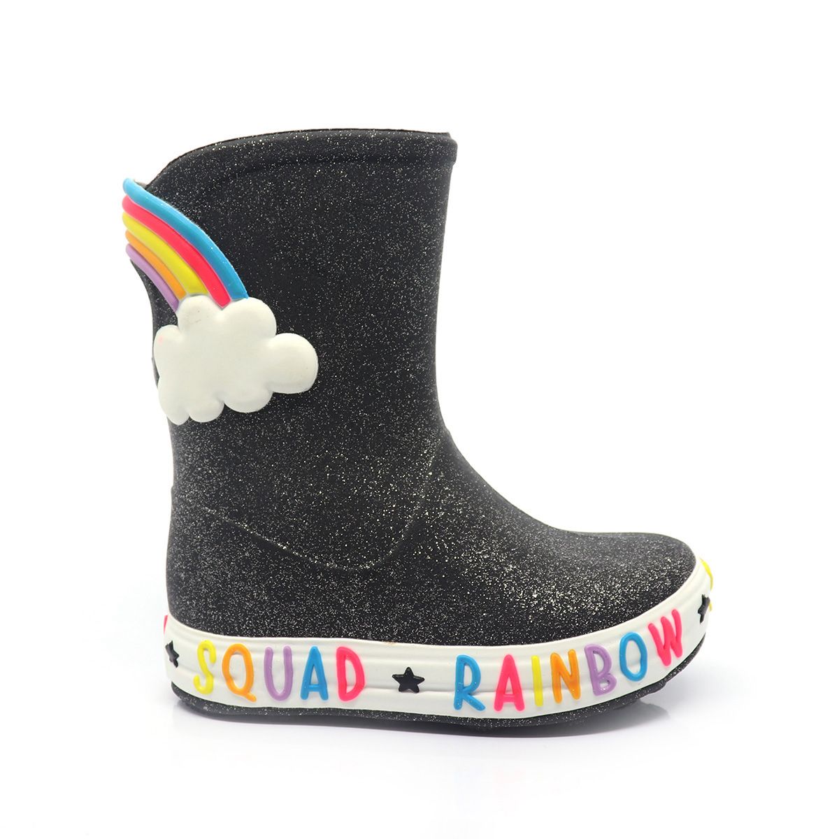 Plugt Rainbow Black Boots