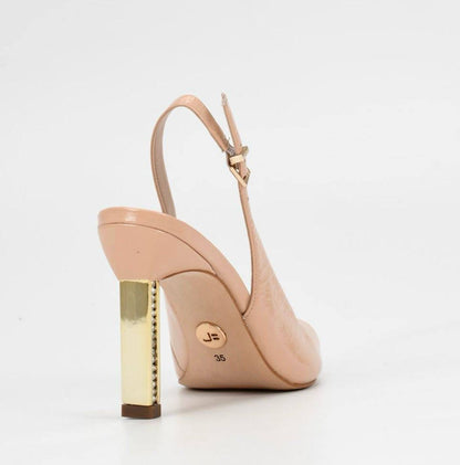 Women's Open Toe Leather Mini Snake Shoes in Pink