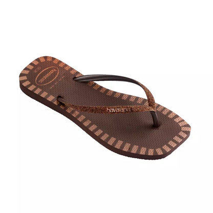 Havaianas Square Glitter Contour Café
