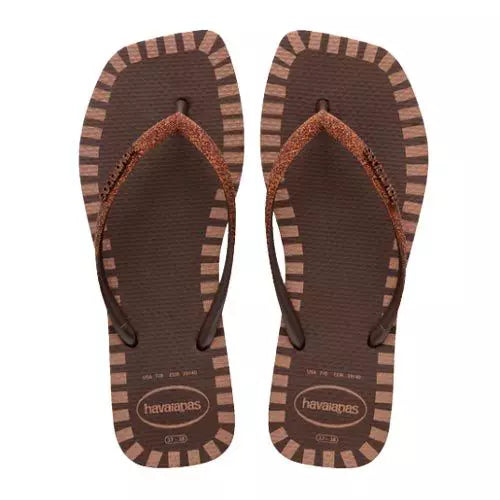 Havaianas Square Glitter Contour Café