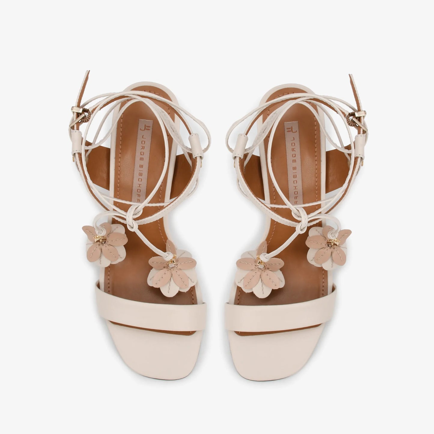 Off-White Floral Leather Sandal