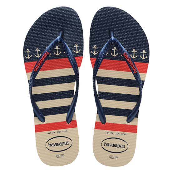 Havaianas Slim Nautical Navy/Beige Flip-Flops