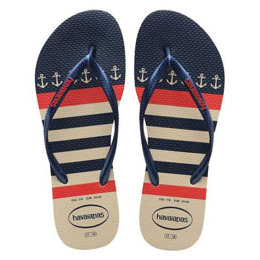 Havaianas Slim Nautical Navy/Beige Flip-Flops