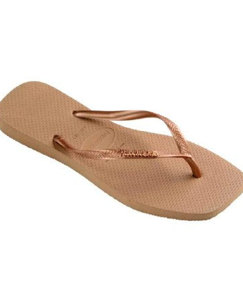 Havaianas Square Logo Metallic Rose Gold