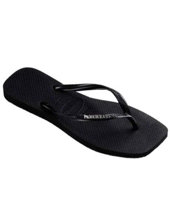 Havaianas Square Logo Metallic Black