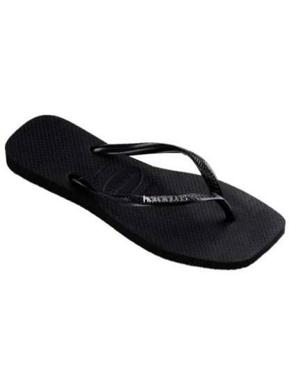 Havaianas Square Logo Metallic Black