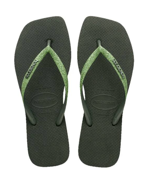 Havaianas Square Glitter Olive Green