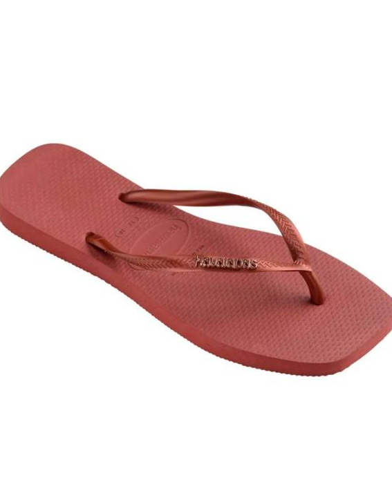 Havaianas Square Logo Metallic Burgundy