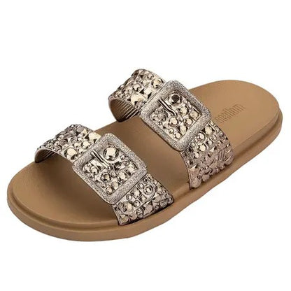 Melissa Lust Slide Beige/ Bronze